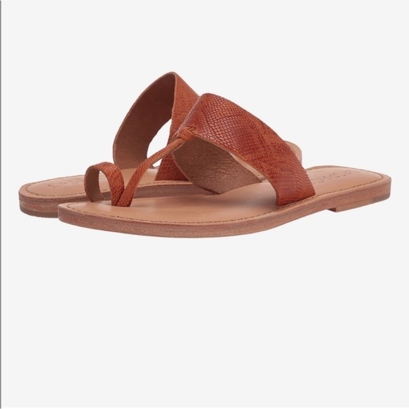 L*Space toe loop British Tan leather Sandals NWOB size 37 - Picture 5 of 10